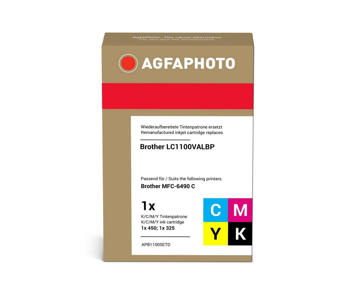 EAN 4250164824943 - AgfaPhoto LC980/1100 cartucho de tinta 4 pieza(s) Compatible Rendimiento estándar Negro, Cian, Magenta, A imagen 2