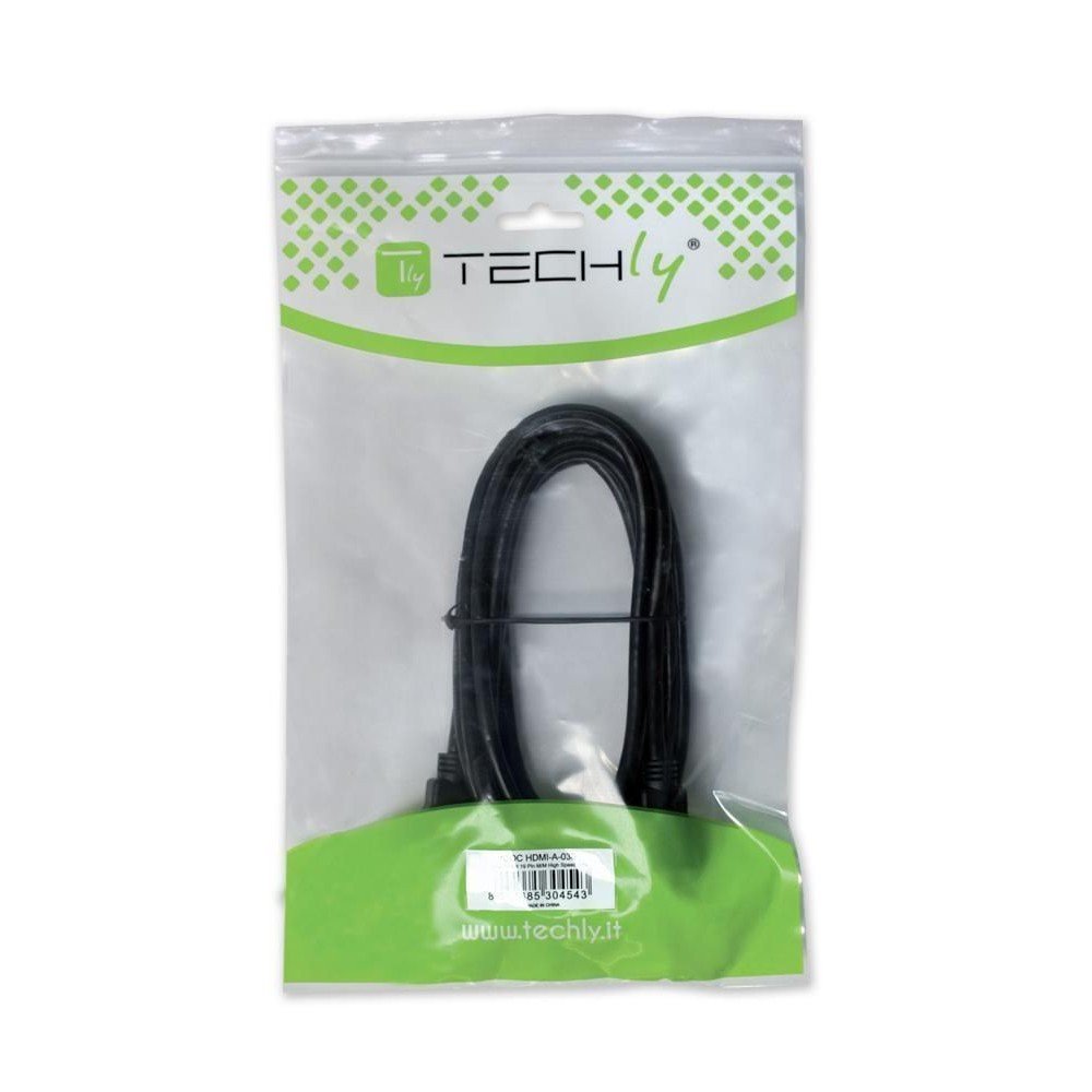 Cable  Techly Hdmi  High Speed Con Ethernet Gewinkelt 2m Sw