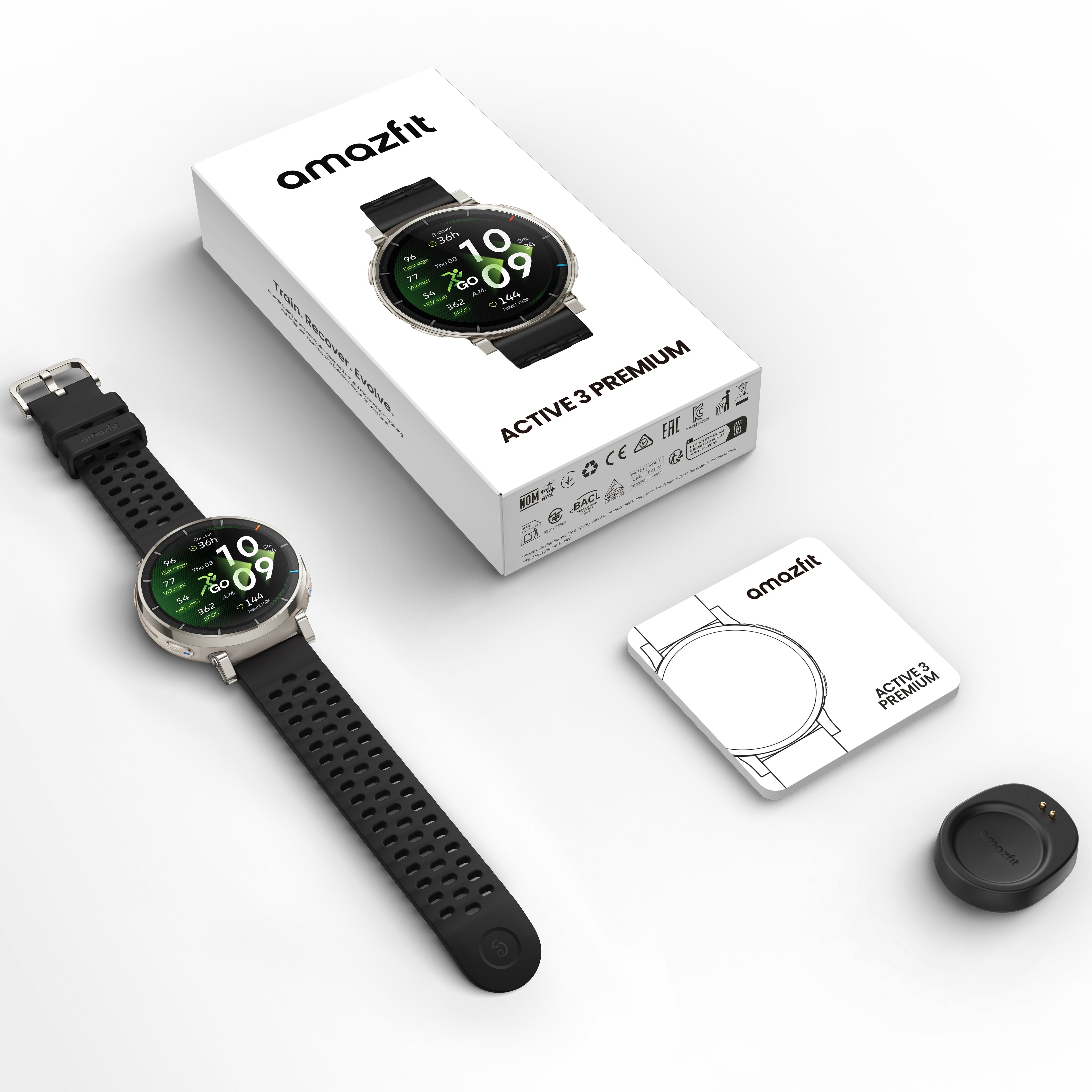 Smartwatch  Amazfit Active 3 Premium 1.32" Amoled Táctil Gps Apex Silver