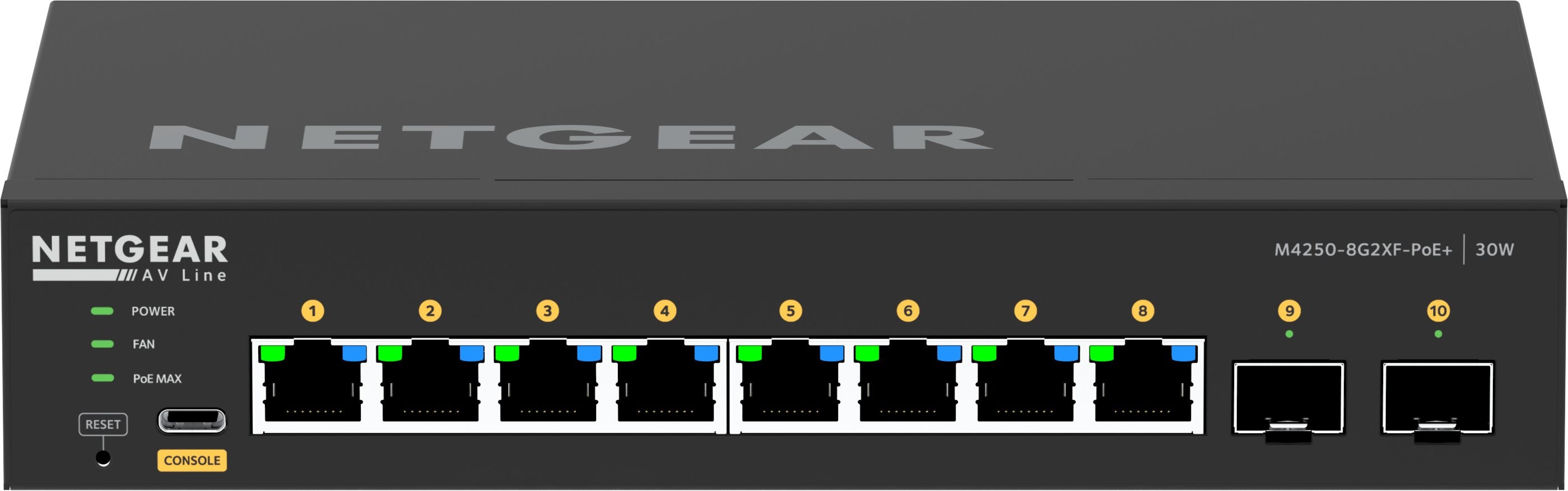 Netgear Gsm4210px-100eus Switch Gestionado L2/L3 Gigabit Ethernet (10/100/1000) Energía Sobre Ethernet (Poe) Negro