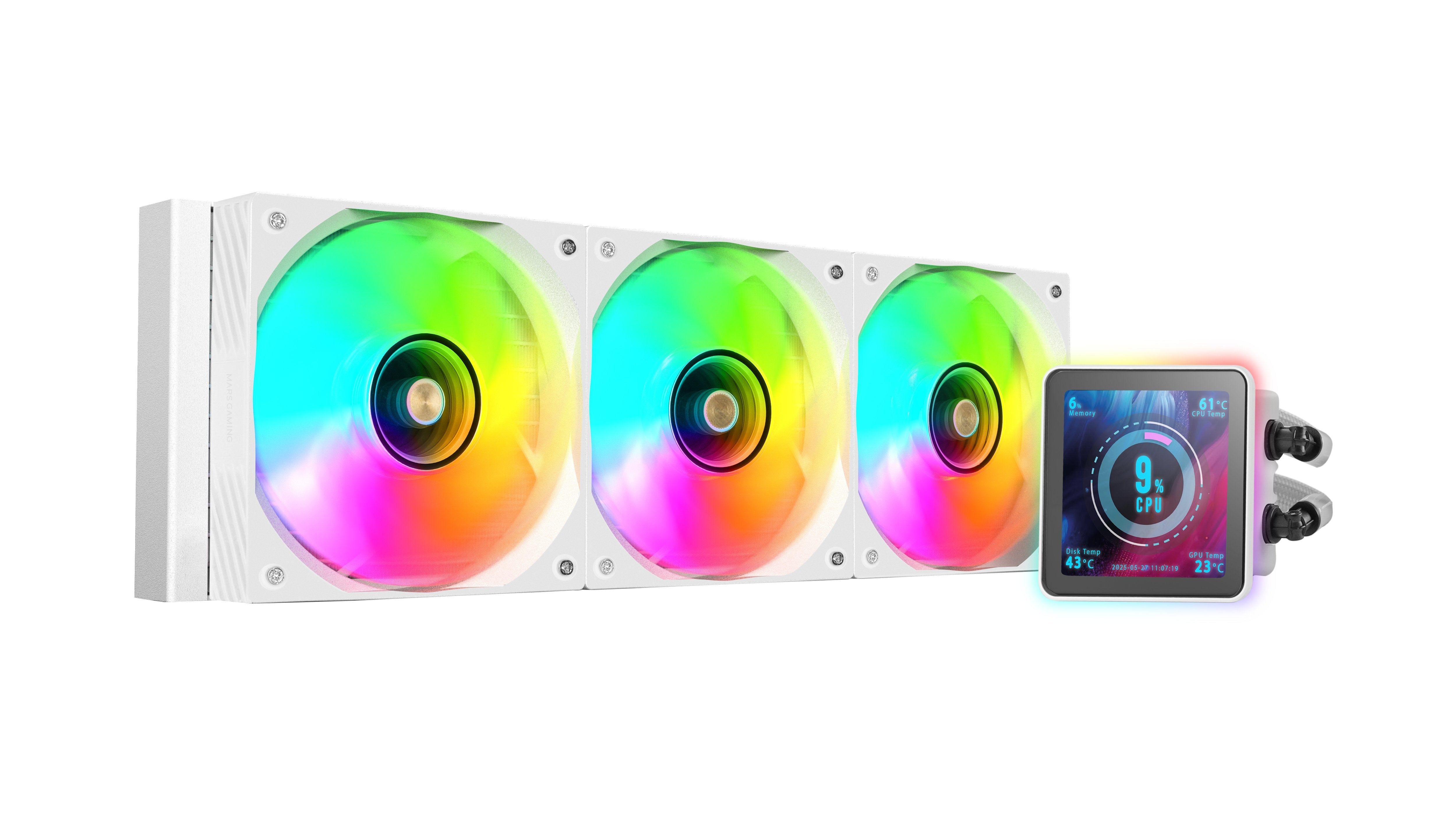 Refrigeración Líquida Cpu Mars Gaming Ml-Visionpro360w  Todo En Uno 12 Cm Blanco 1 Pieza(S)