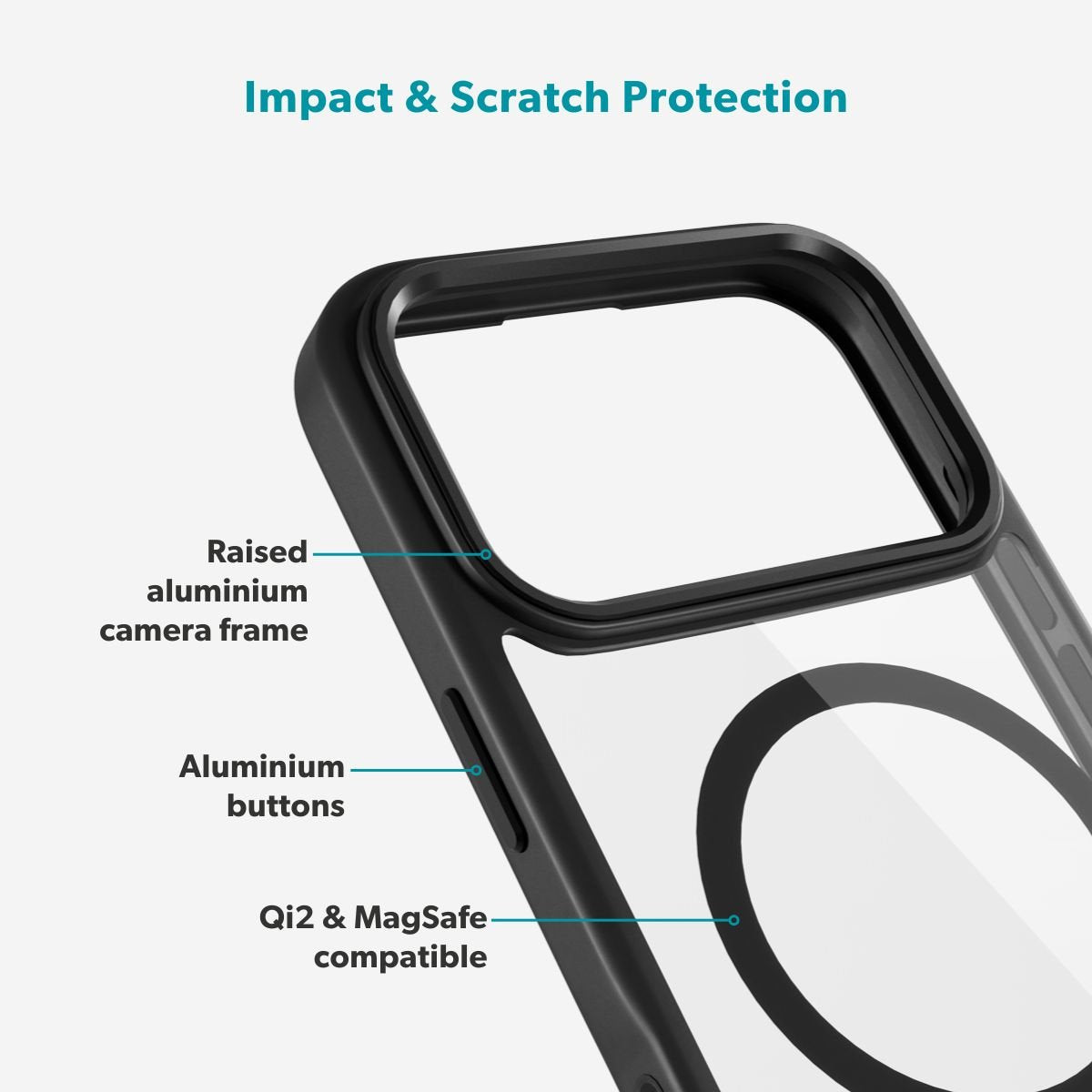 Epico Funda Hero Pro Mag+ Iphone 17 Pro Transparente Con Negro