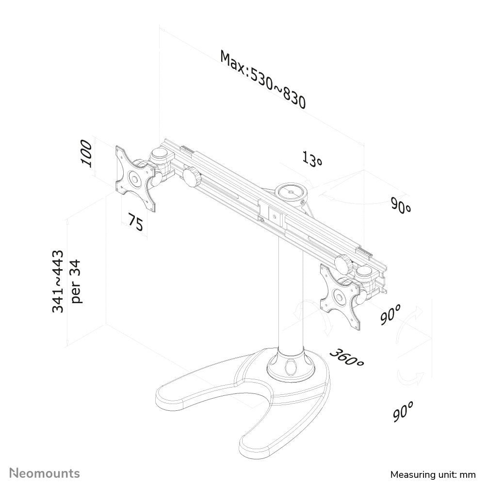Newstar Soporte De Escritorio Para Monitor