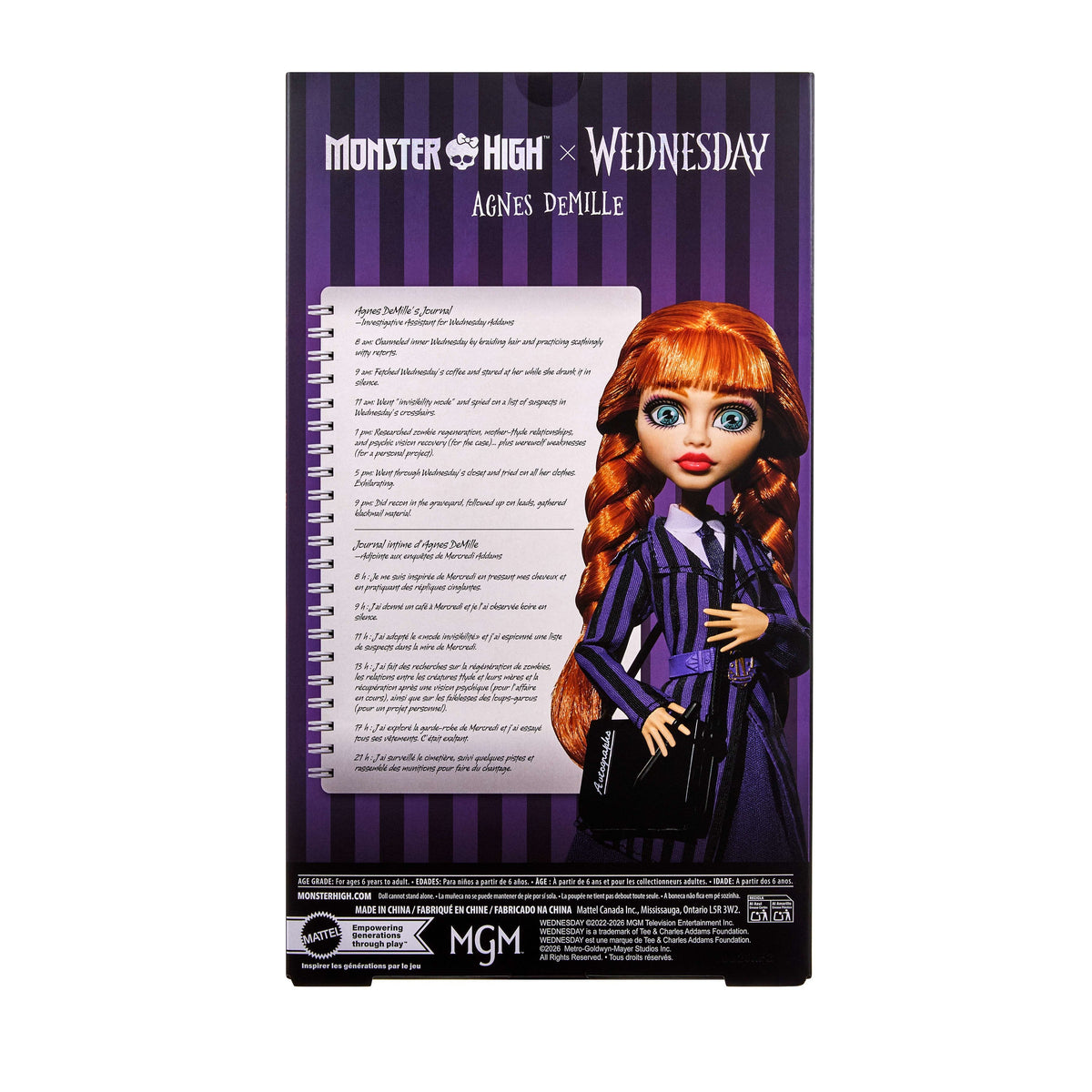 Muñeca Agnes Miercoles Wednesday Monster High