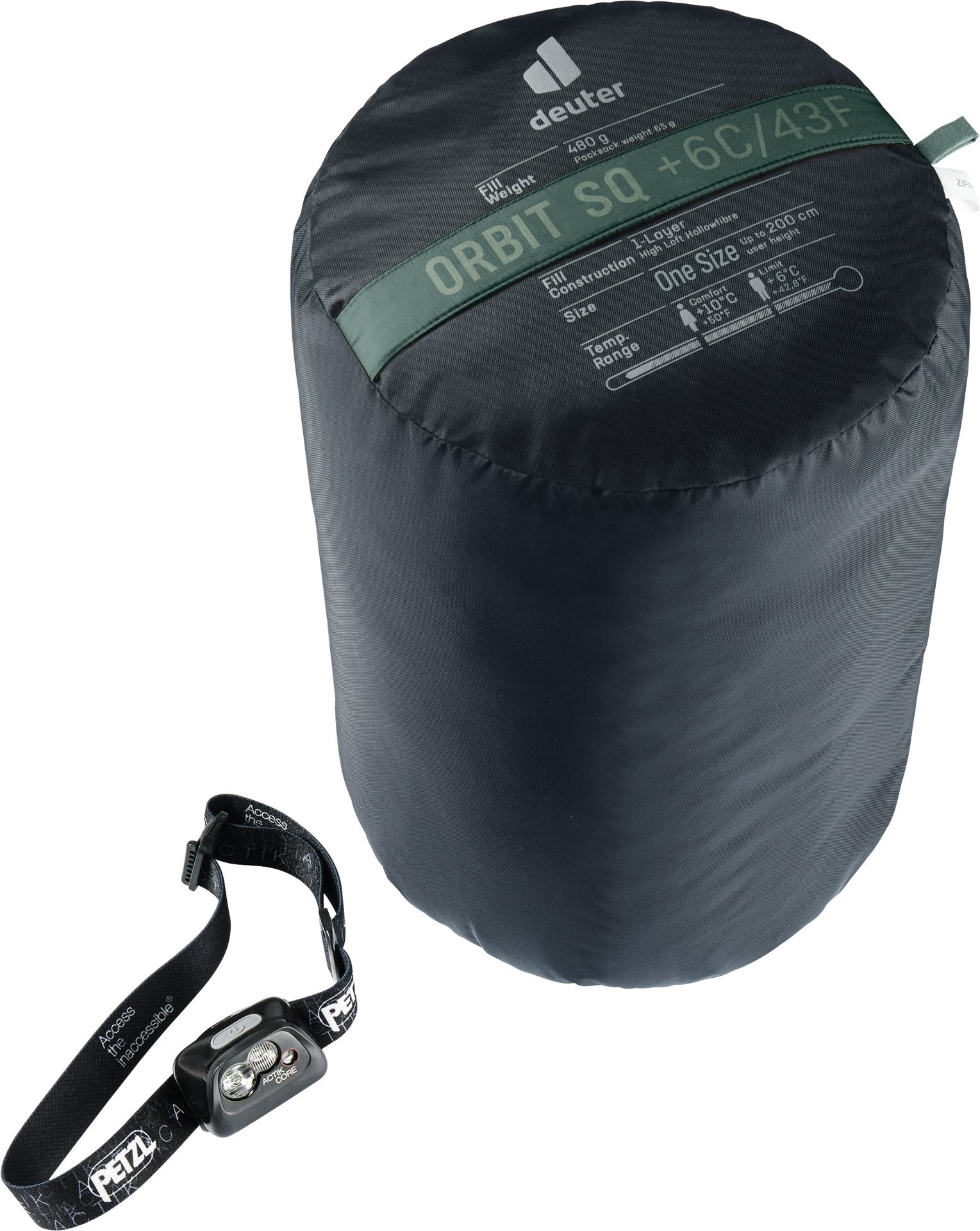 EAN 4046051175072 - Deuter Orbit SQ +6C/43F Adulto Saco de dormir rectangular Tela, Polietersulfona (PES), Antidesgarros Verd imagen 4