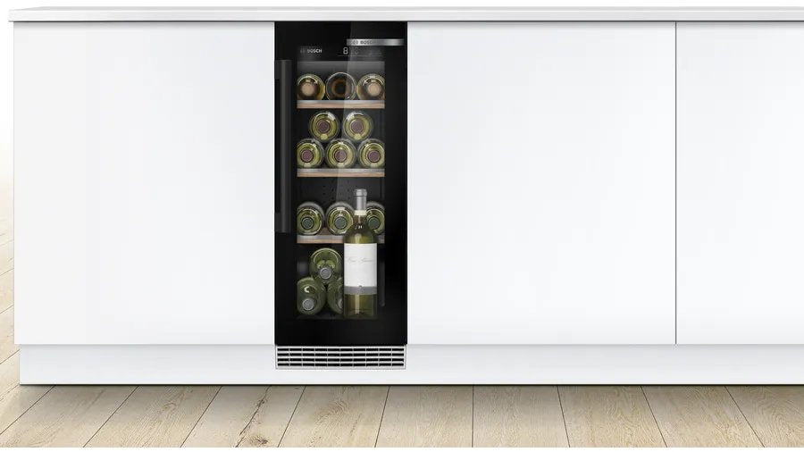 Serie Bosch Hogar Kuw20vhf0  6, Refrigerador Para Vinos Negro Kuw20vhf0