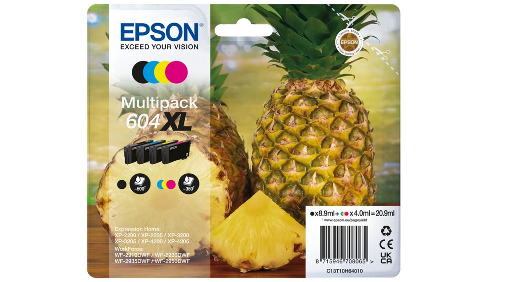 Epson Cartucho 4 Colores Multipack 604xl Xp-2200, Wf-2910dwf Piña