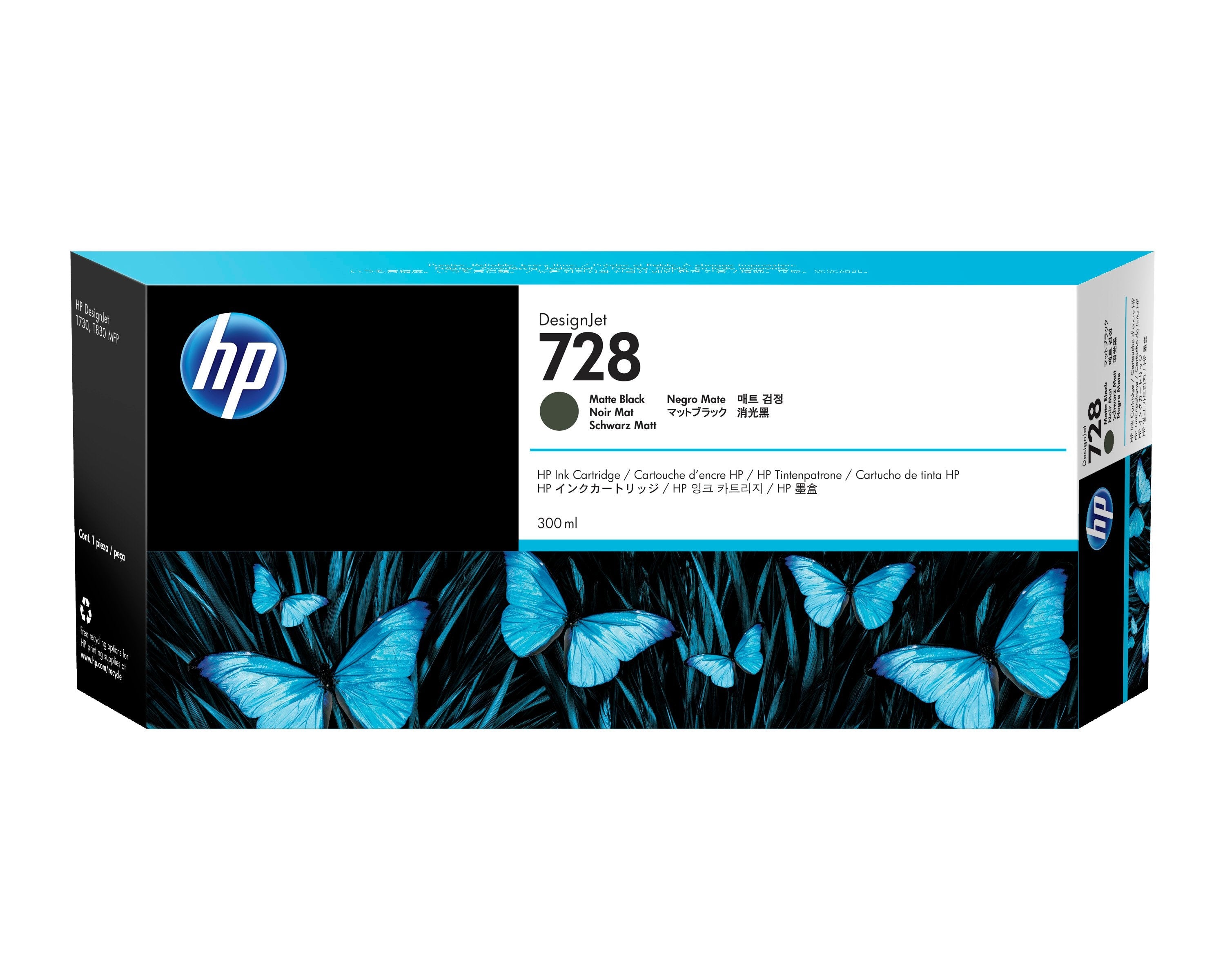 EAN 0888793397879 - HP 728 300-ml Matte Black DesignJet Ink Cartridge cartucho de tinta 1 pieza(s) Original Alto rendimiento  imagen 1
