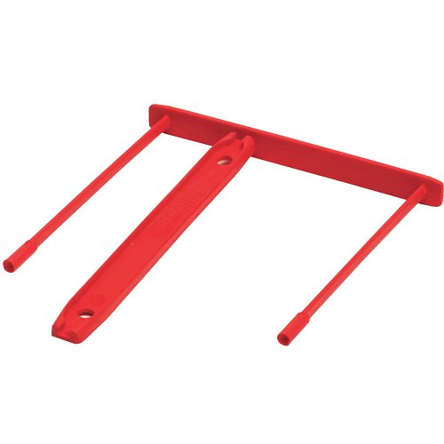 Fellowes 100 Fasteners De Plástico Clip Rojo (80mm)