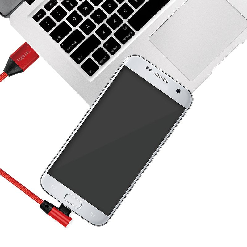 Logilink Cu0149 Cable Usb 0,3 M 2.0 Usb A Micro-Usb B Rojo