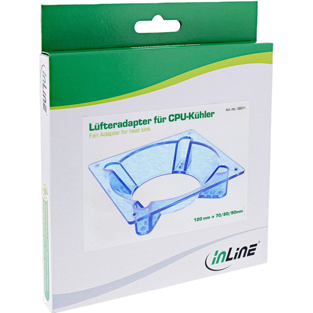 Adaptador De Ventilador Inline Acrílico De 120 Mm A 70/80/90 Mm Para Disipador De Calor
