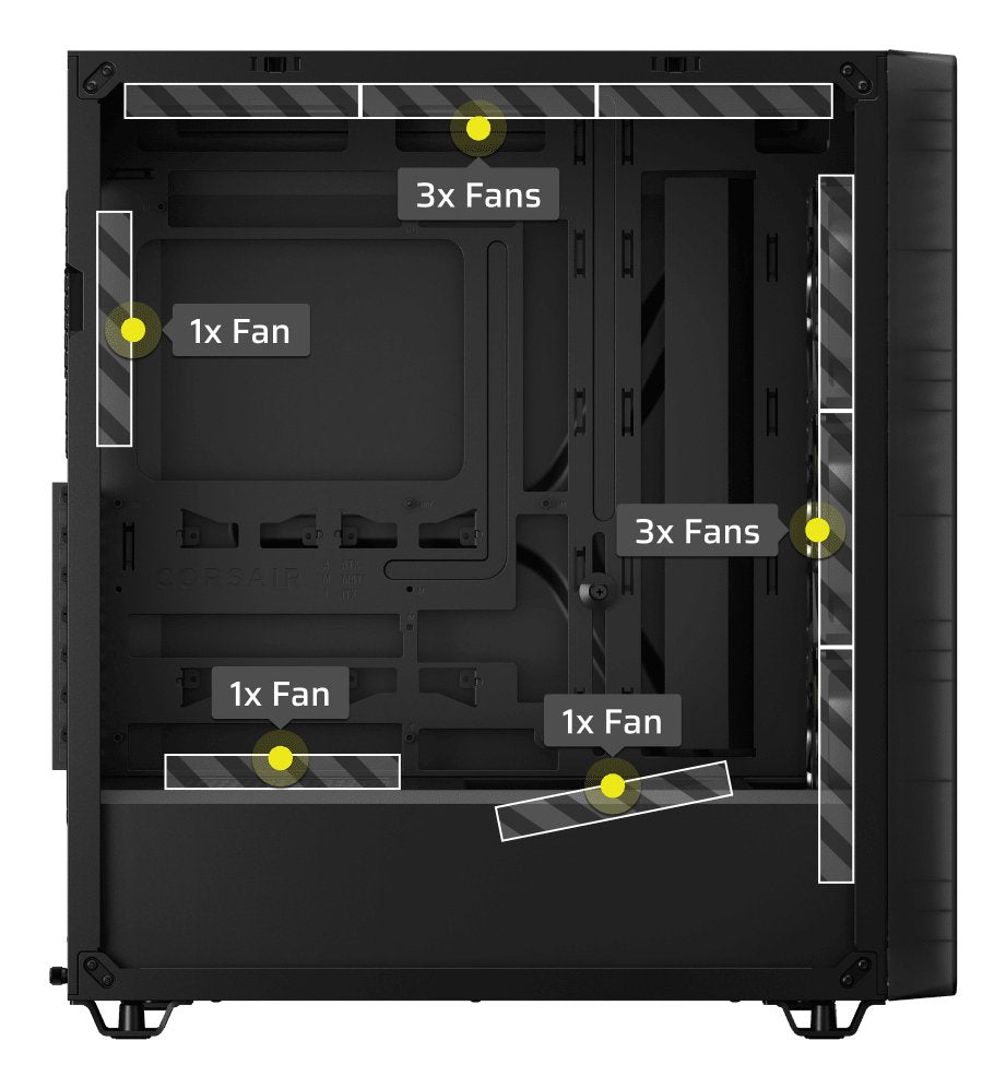 EAN 0840440419686 - Corsair 3200D RS ARGB Mid-Tower PC Case - Smoke Midi Tower Negro imagen 14