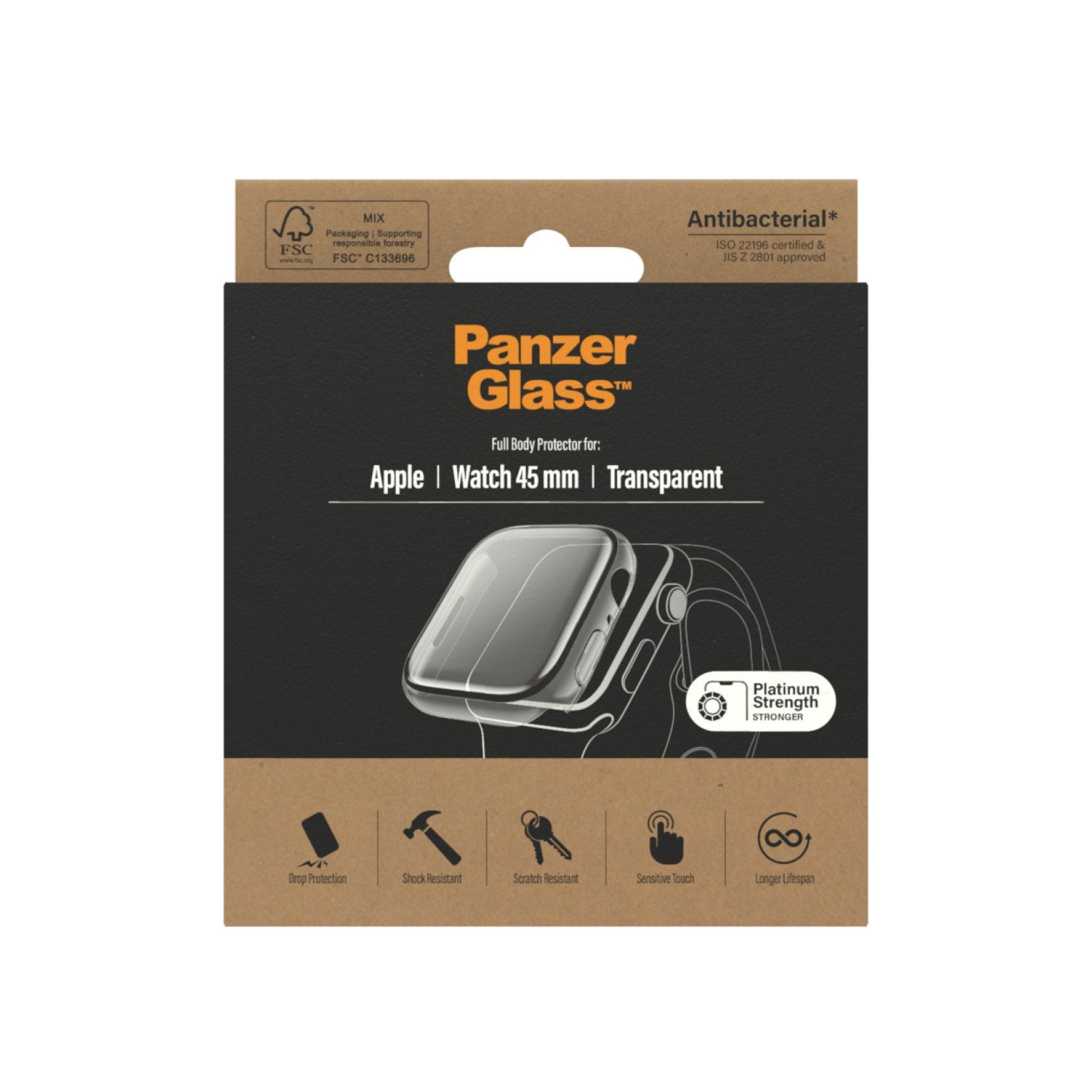 EAN 5711724036590 - PanzerGlass ® Full body Case Apple Watch Series 9 | 8 | 7 | 45mm | Transparent Protector de pantalla 1 pi imagen 3