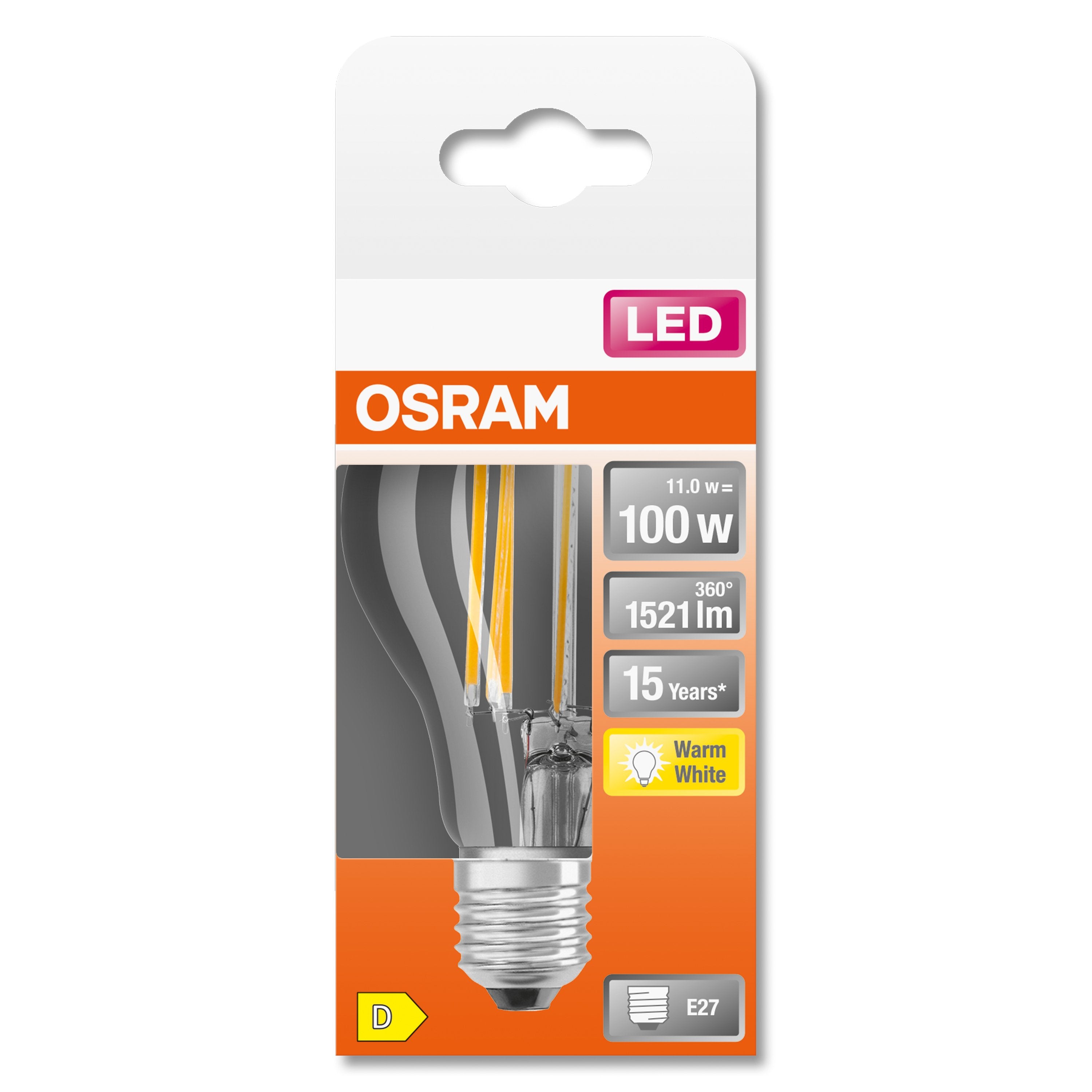 EAN 4058075124707 - Osram STAR lámpara LED Blanco cálido 2700 K 11 W E27 D imagen 4