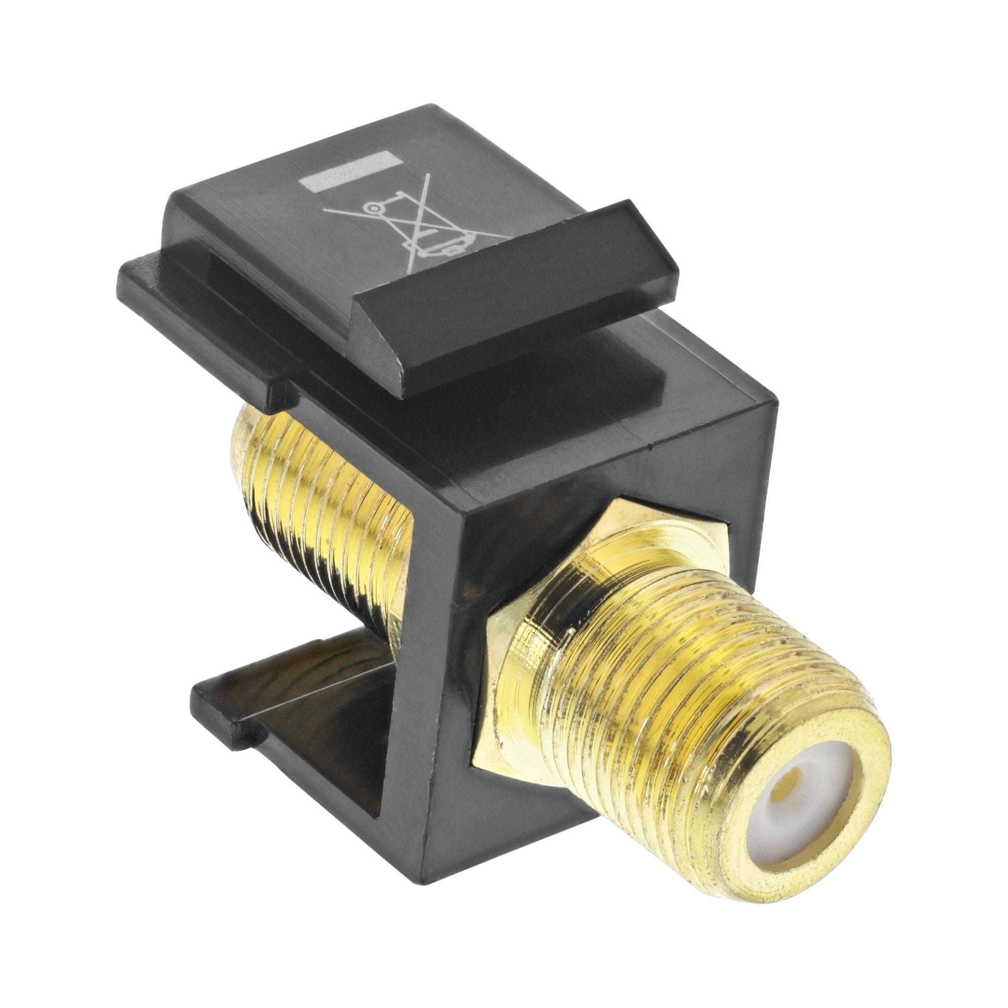 Adaptador Keystone Para Cable De Satélite, 2x Conectores F, Blanco