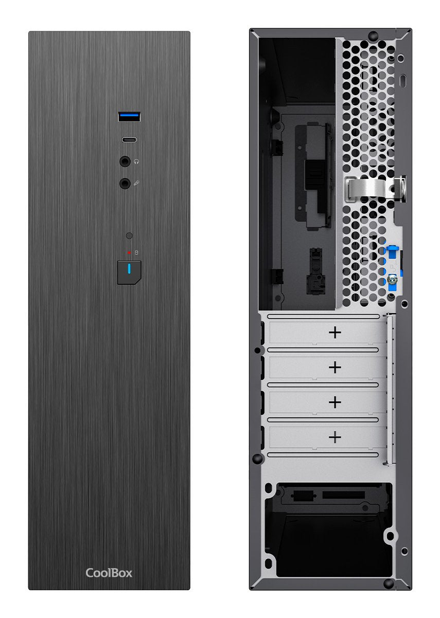 EAN 8436624420641 - CoolBox PC micro ATX T370 Slim Perfil bajo (Slimline) Negro 500 W imagen 3