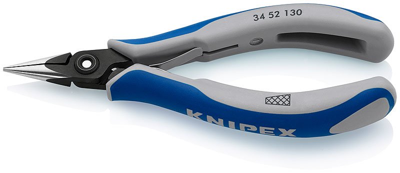 Knipex 34 52 130 Elektronik- U. Feinmechanik Alicate De Punta Semirredonda Cromo-Vanadium