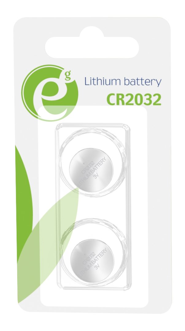 Energenie Pila Boton Cr2032, 2-Pack, Blister
