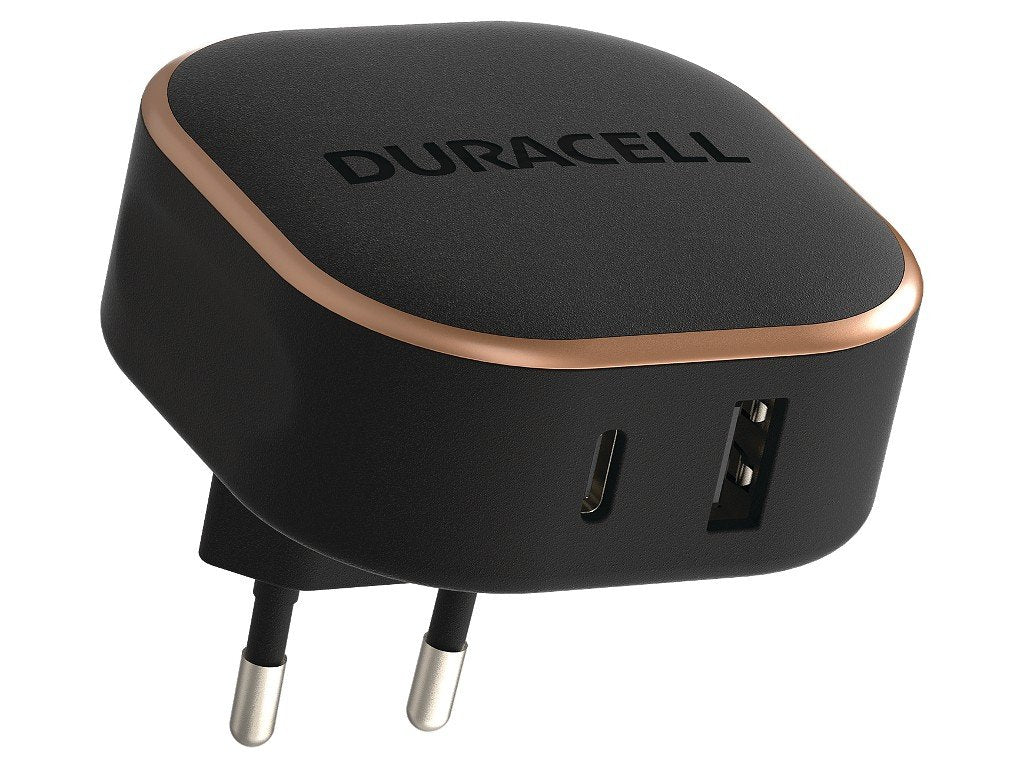 Ladowarka Sieciowa Duracell Usb + Usb-C, 30w (Czarna)