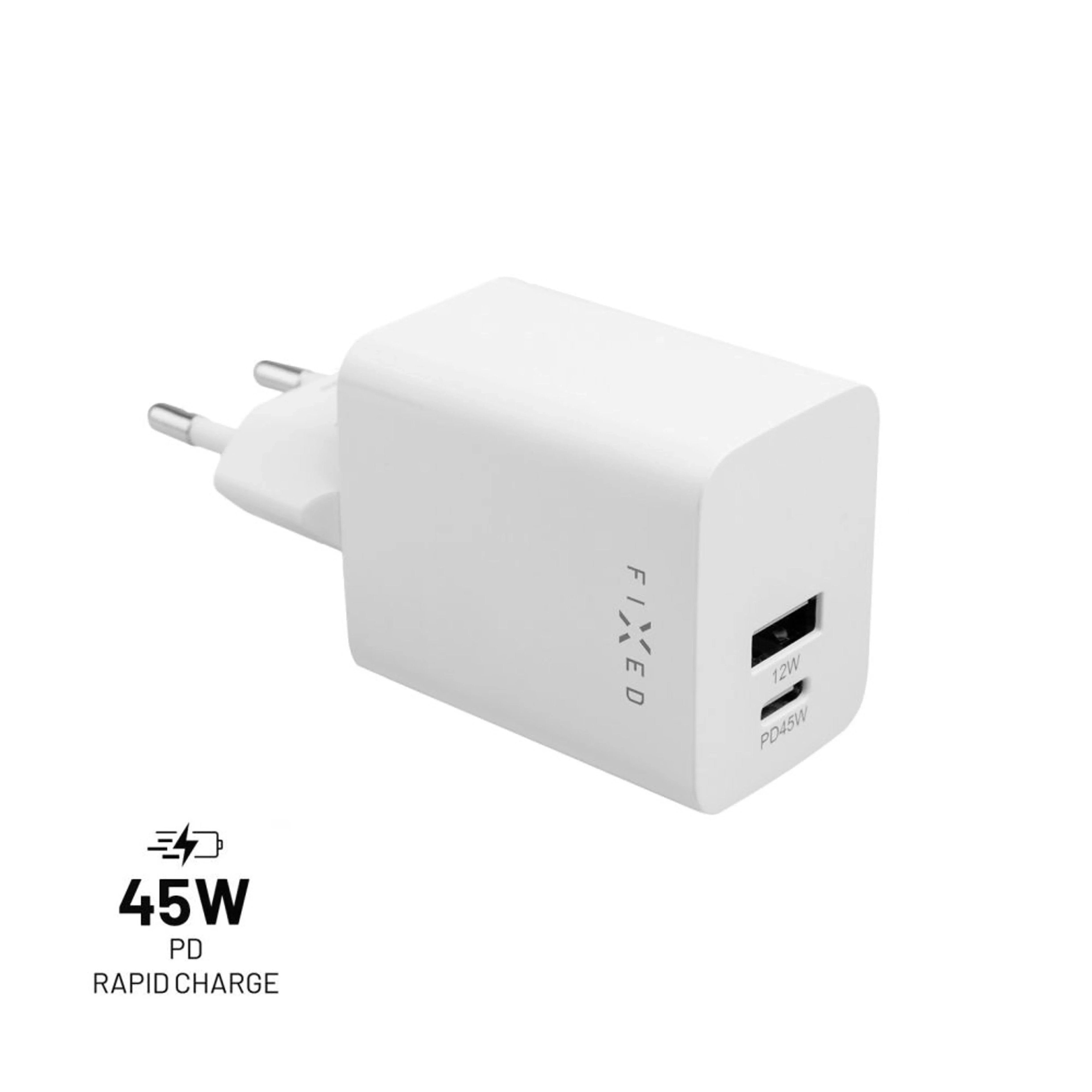 EAN 8591680149995 - FIXED FIXC45M-CU-WH cargador de dispositivo móvil Universal Blanco Corriente alterna Carga rápida Interio imagen 1