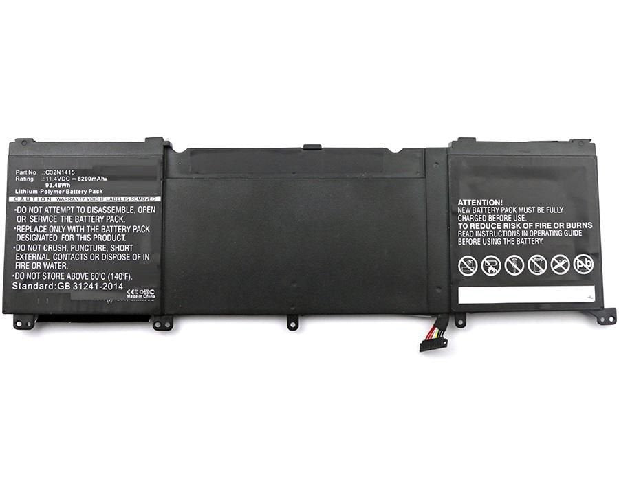Coreparts Batería Para Portátil Asus 93wh Li-Pol 11.4v 8200mah Negro, N501jw, N501vw, Ux501jw, Ux501jw4720, Ux501jw-Cn245p, Ux501jw-Cn245r, Ux5