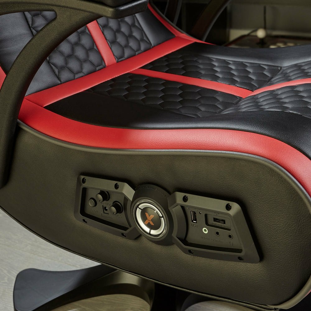 EAN 0094338200140 - X Rocker 2020014 silla para videojuegos Silla gaming Asiento acolchado Negro, Rojo imagen 4