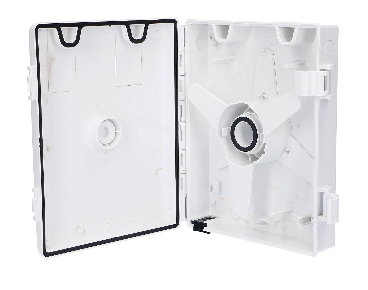 EAN 5902560360837 - Extralink FIBER OPTIC CABLE COILING BOX (PUSZKA ZAPASU KABLA) Pared Caja de cables Blanco 1 pieza(s) imagen 1