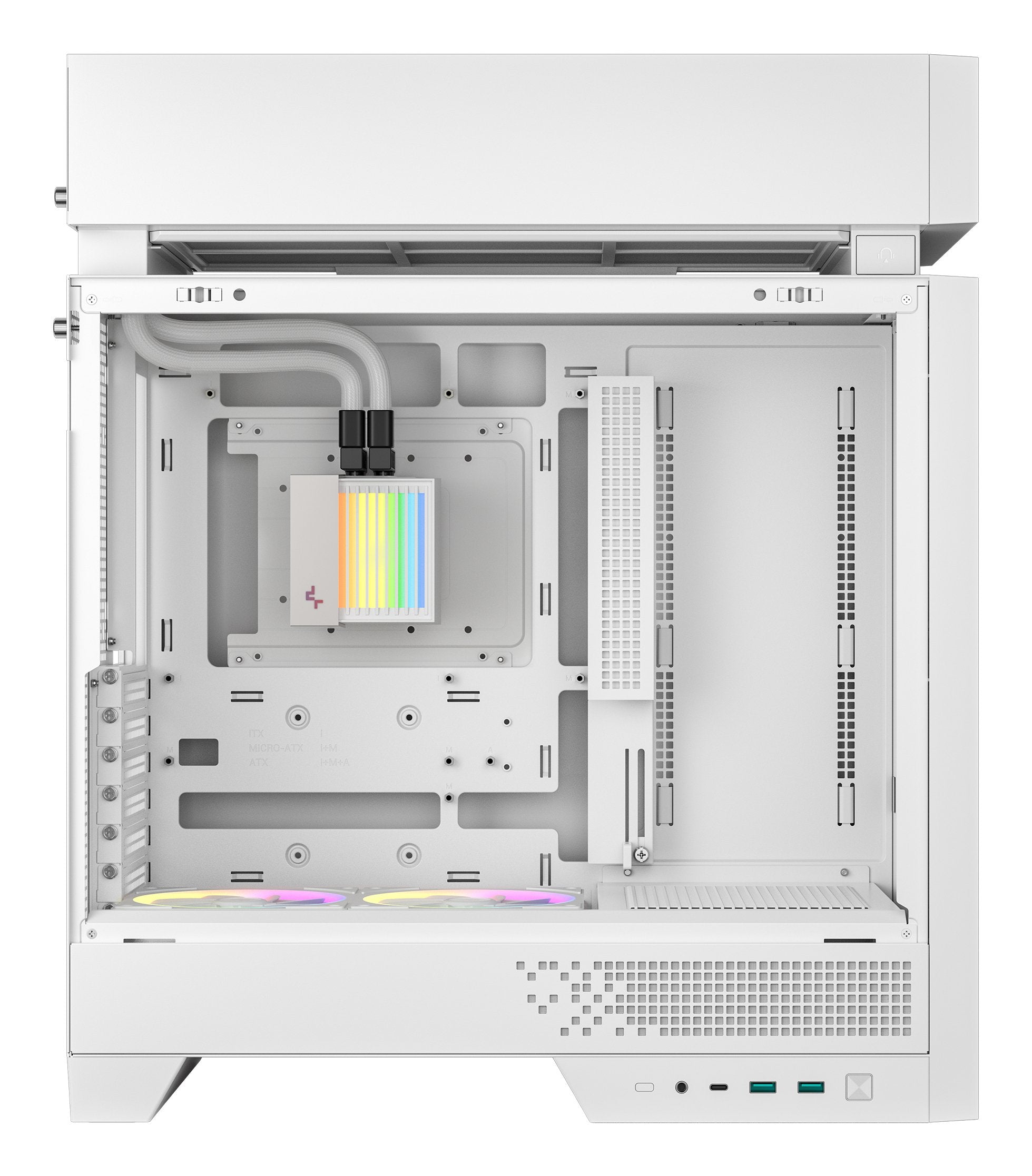 Caja Pc Deepcool Cl6600 Wh Atx 360 Aio Blanco