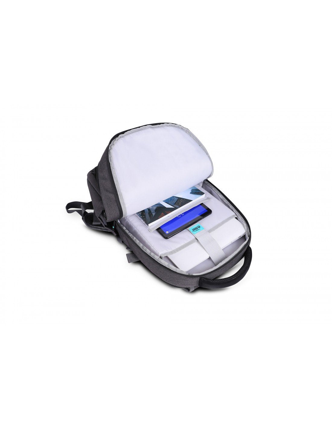 EAN 3760170883717 - Urban Factory HTE14UF mochila Mochila de viaje Negro, Gris Poliéster, Tereftalato de polietileno reciclad imagen 7