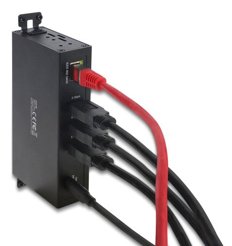Delock 3 Port Usb 5 Gbps Hub + Rj45 Gigabit Lan Poe++ Port Con Usb Tipo-C? Host-