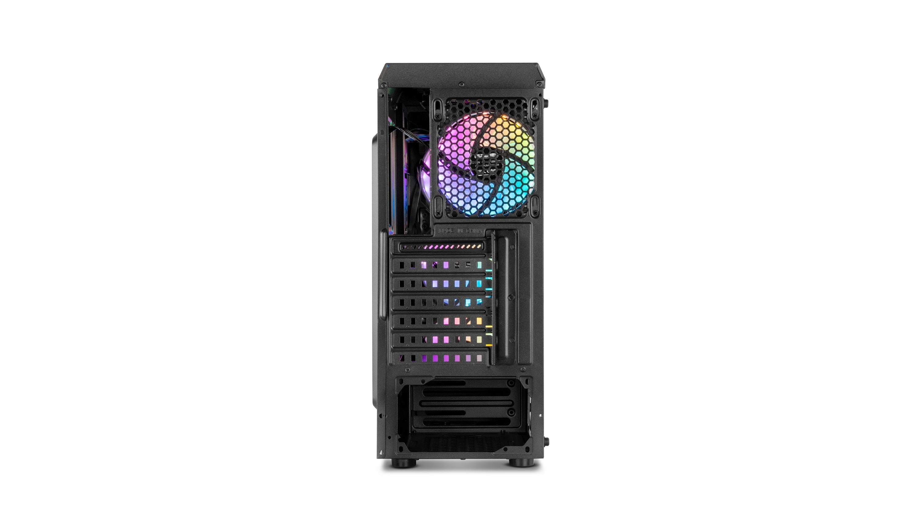 Caja Pc Nox Atx Hummer Tgm Rainbow 1xusb3.0 2xusb2.0 Negro Rgb