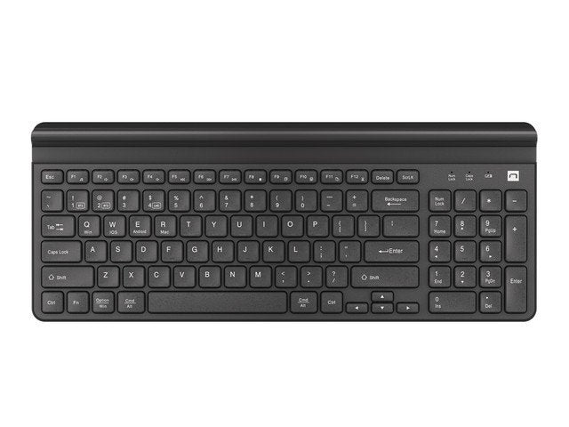 Teclado Ingles Natec Wireless Keyboard Felimare Us Slim Bt+2.4ghz Tablet Phone Holder