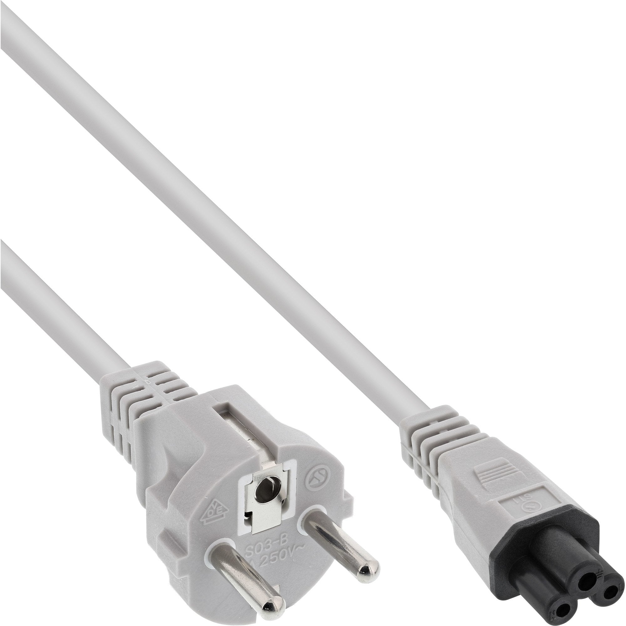 Inline, Cable De Alimentación De Ca, Para Notebook, Gris, 0,5 M