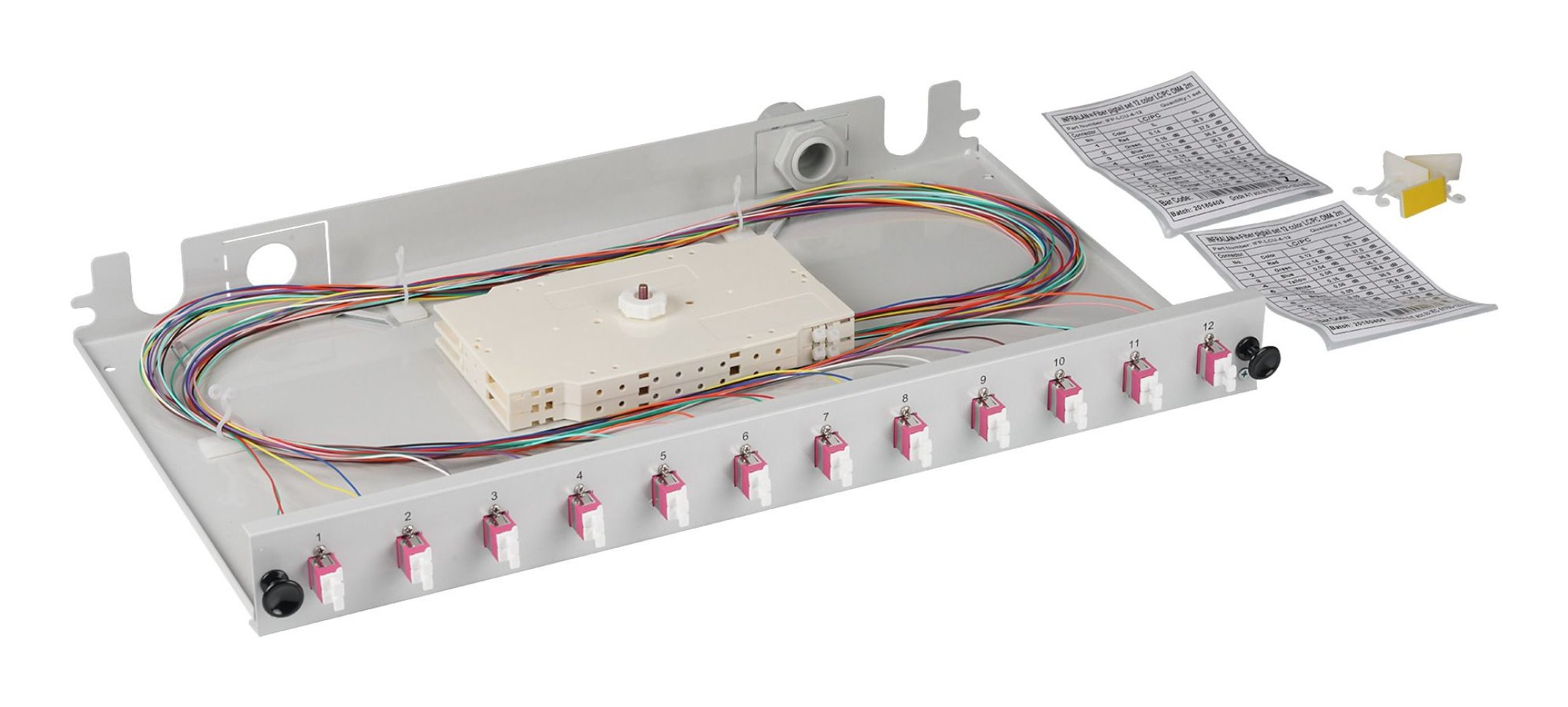 Spleissbox Lc 50 125á Om4 Ausziehbar, 12pigtails Abgesetz
