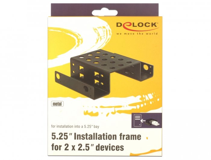 Marco De Instalación De Delock 2 X 2.5 "A 5.25" Negro 18270