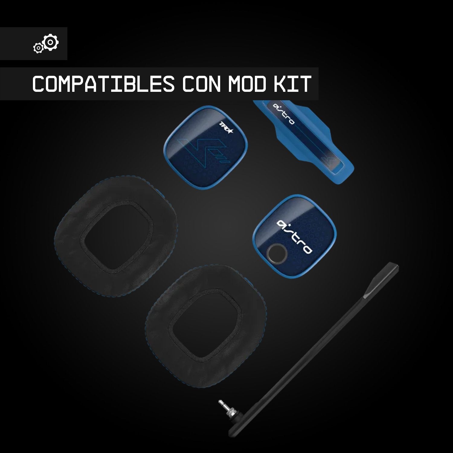 Auriculares  Astro Gaming A40 Tr Juego Negro, Azul, Plata