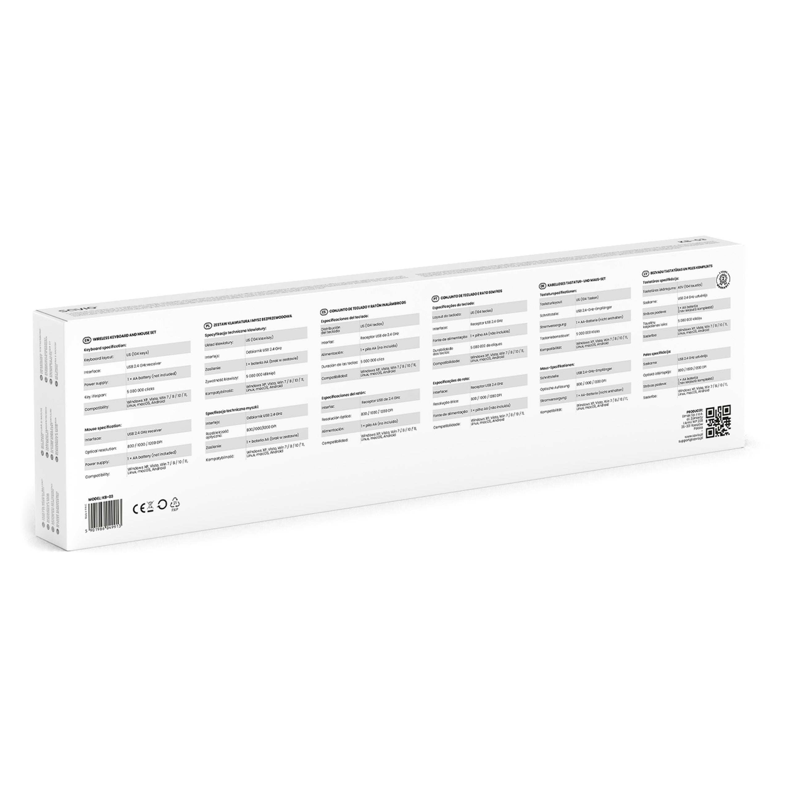 EAN 5901986049913 - Savio KB-03 teclado Ratón incluido Hogar / Oficina USB QWERTY Inglés de EE. UU. Negro imagen 8