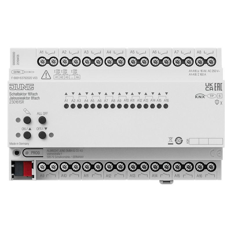Jung 230161sr Knx Schaltaktor 16f Knx Jalousieaktor