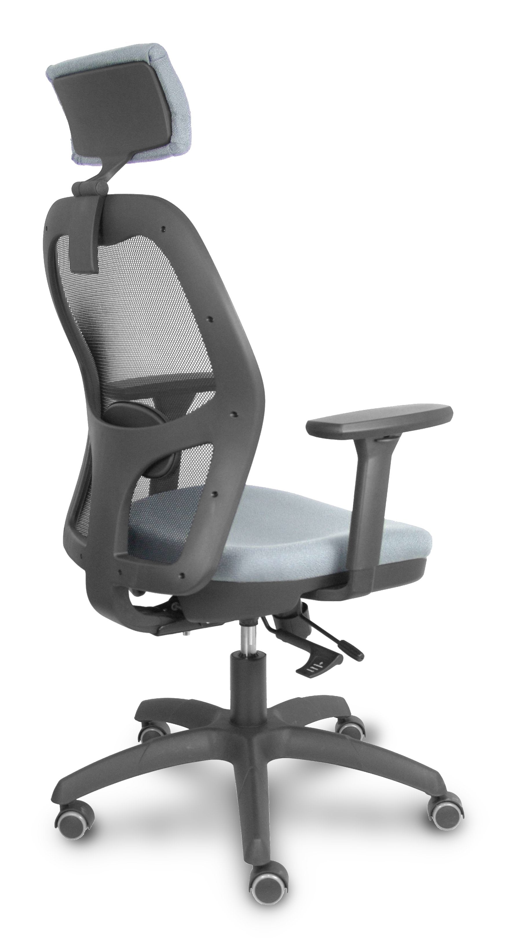 Piqueras Y Crespo Silla Jorquera Traslack Malla Negra Asiento Bali Gris Brazos 3d Cabecero Regulable