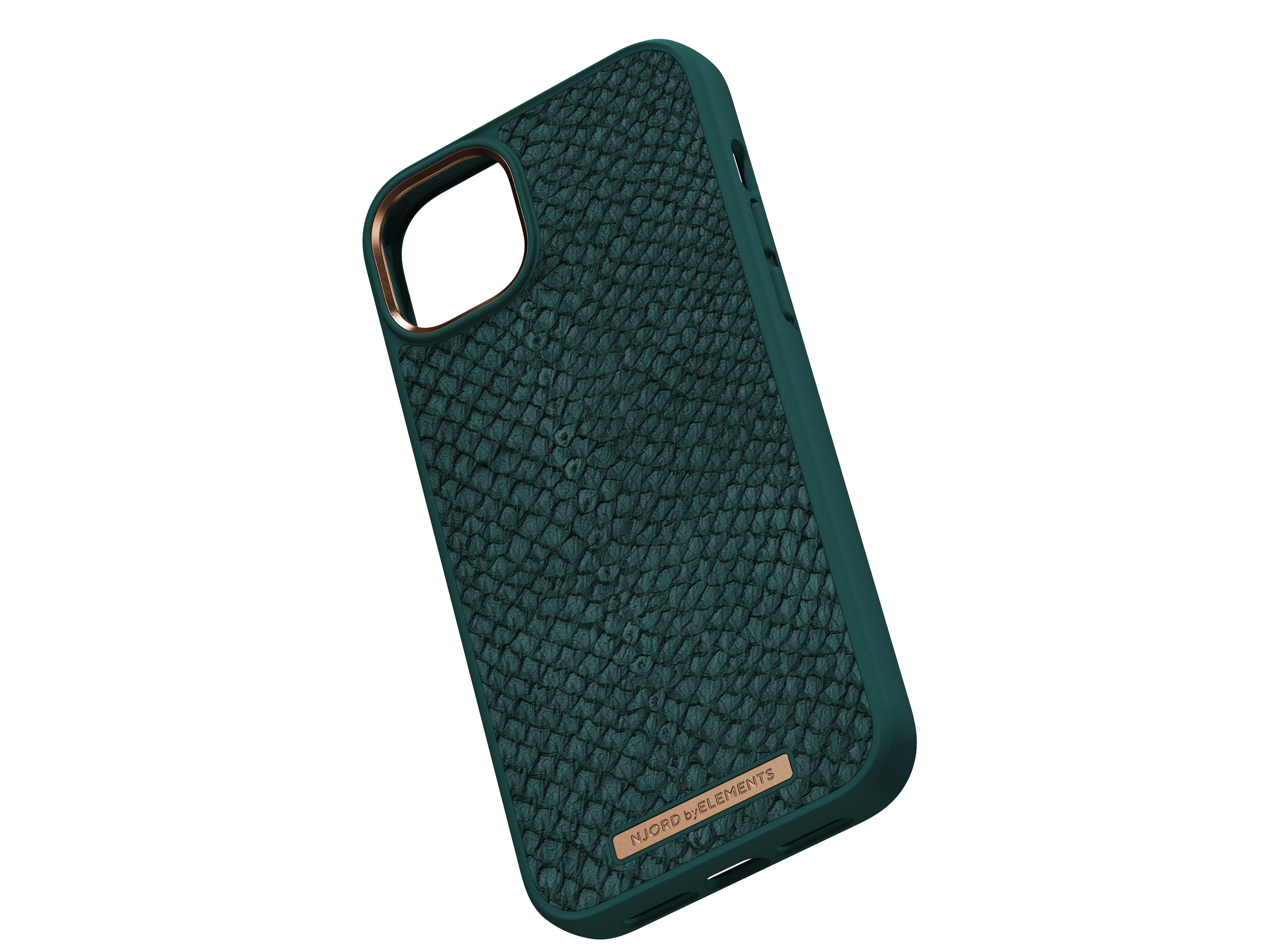 Funda Magsafe Iphone 12/13/14 Plus Piel De Salmon Verde Oscuro Njord