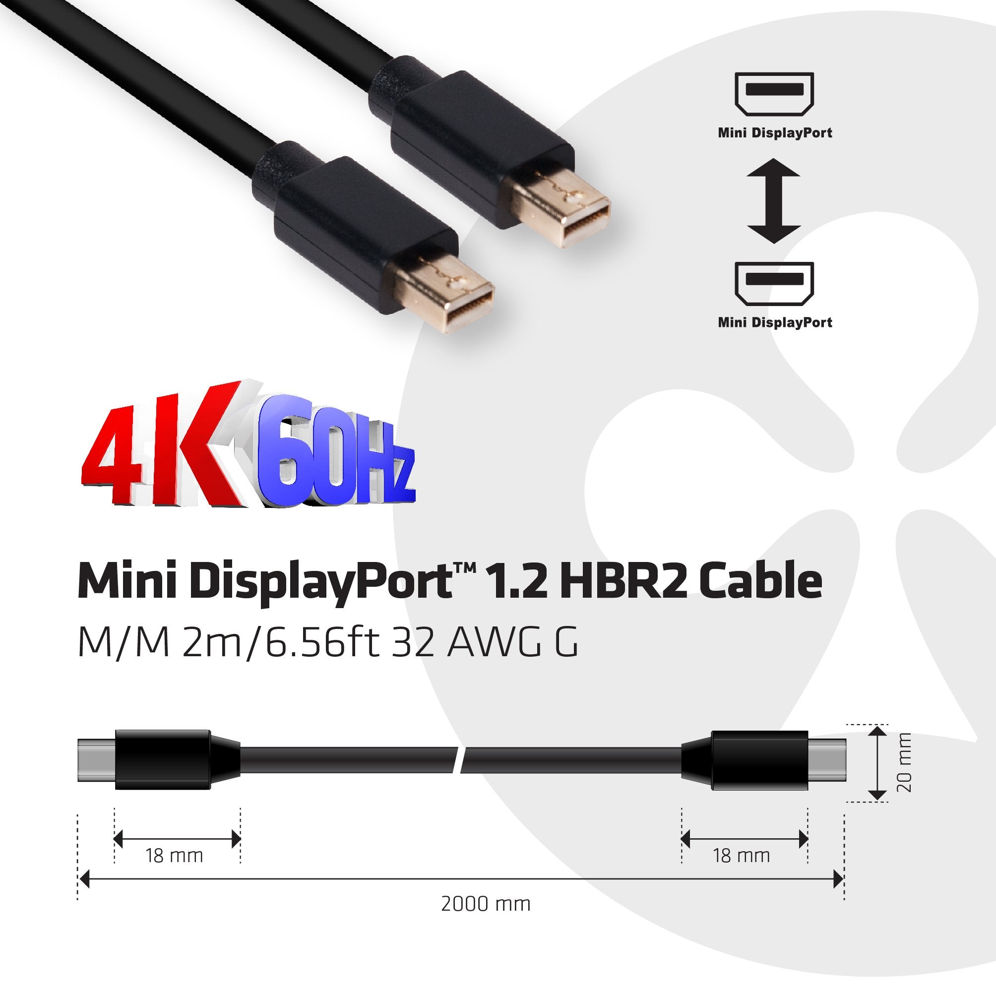 EAN 8719214470968 - CLUB3D CAC-2161 cable DisplayPort 2 m Negro imagen 6