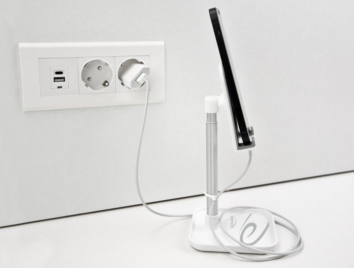 Delock 18407 Soporte Telescópico Para Smartphones Y Tabletas Con Almacenamiento
