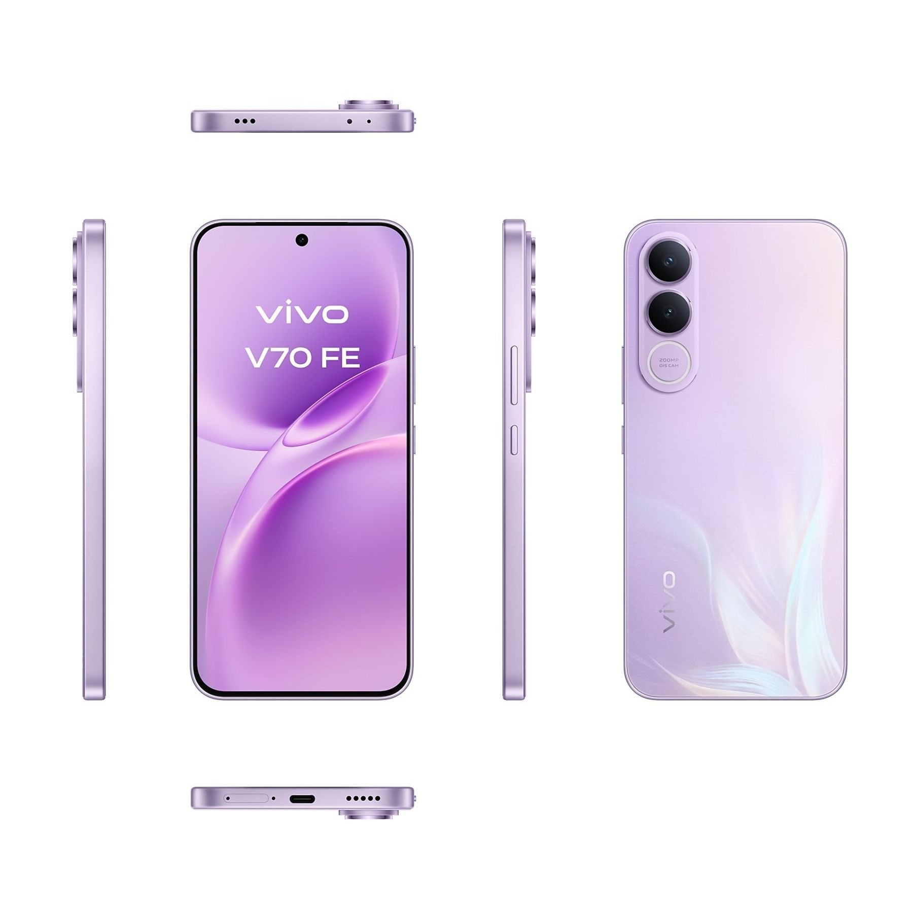 Smartphone Vivo V70 Fe 8gb 256gb 6.83' 5g Púrpura Incluye Cargador + Auriculares