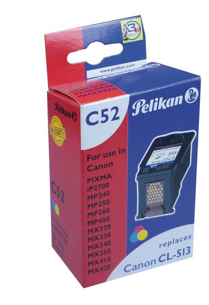 Tinta Pelikan Canon C52 Cl513 Tricolor Remanufactured