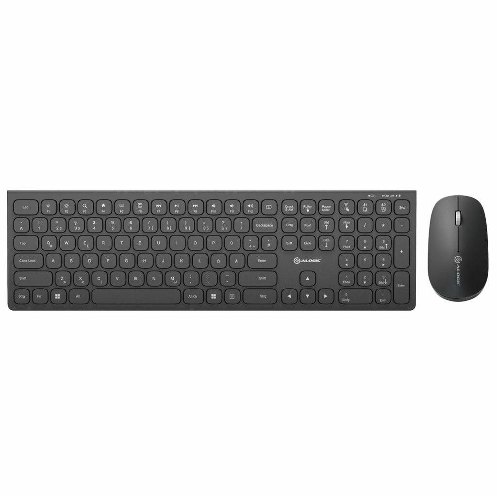 Alogic Echelon Bt Wireless Mouse + Keyboard (German) Black
