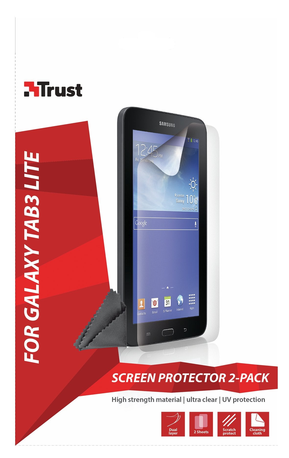 Film De Protection D Pantalla Trust Para Samsung Galaxy Tab 3 Lite 7   (Transparent)(Pack De 2