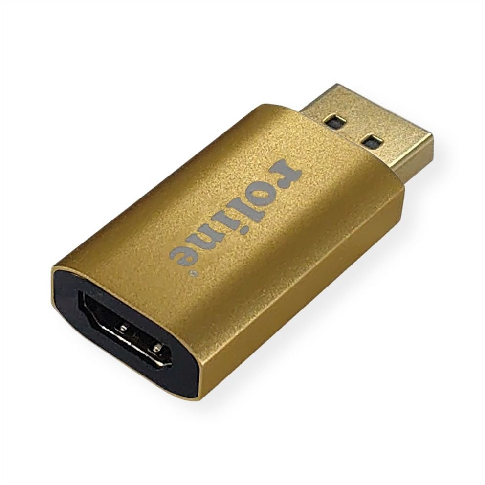 Roline Gold 4k Displayport-Hdmi Adapter, V1.2, Dp St - Hdmi Bu, Aktiv