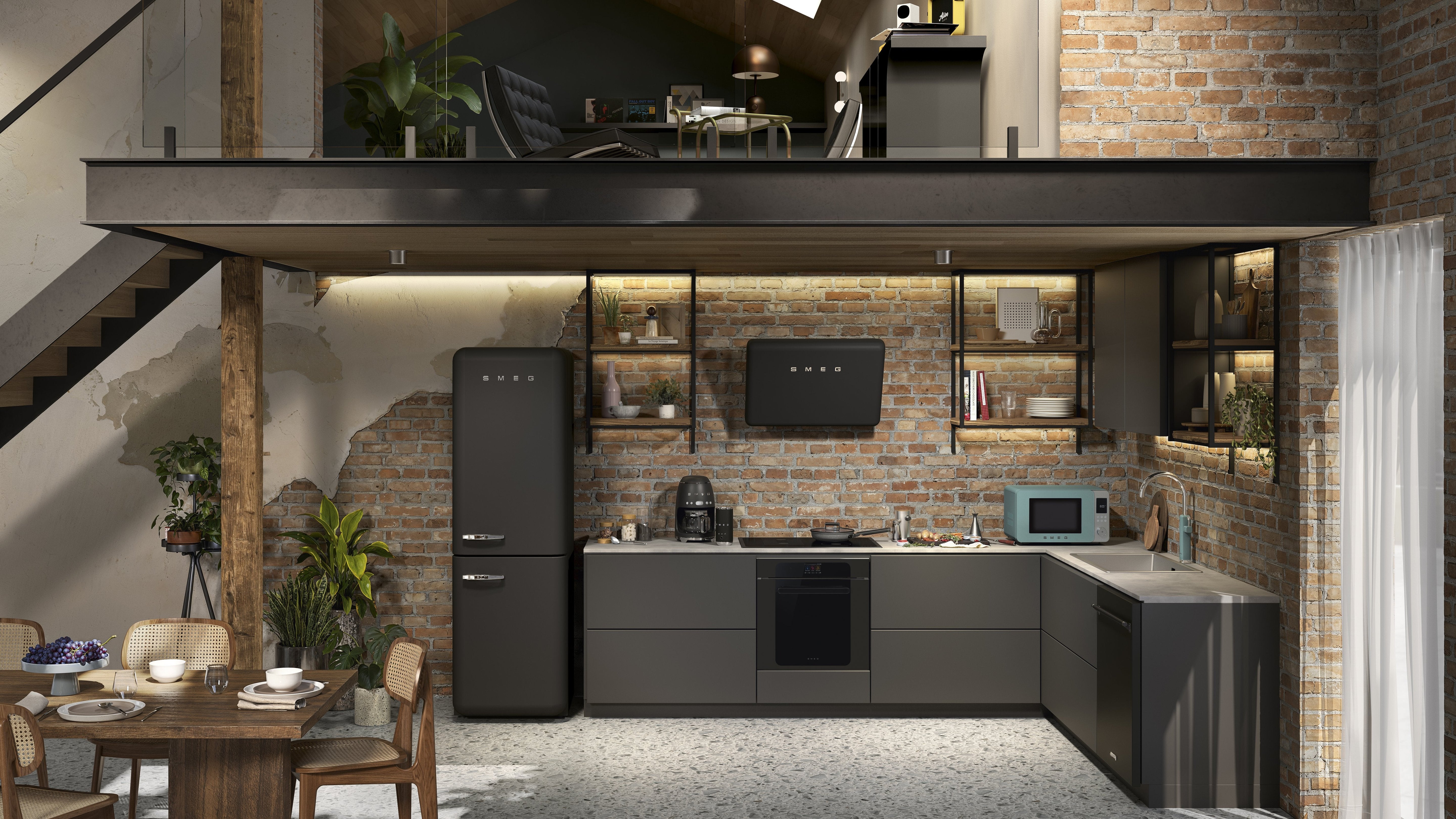 Smeg Mff02blmeu Milchaufschäumer , Negro Matt