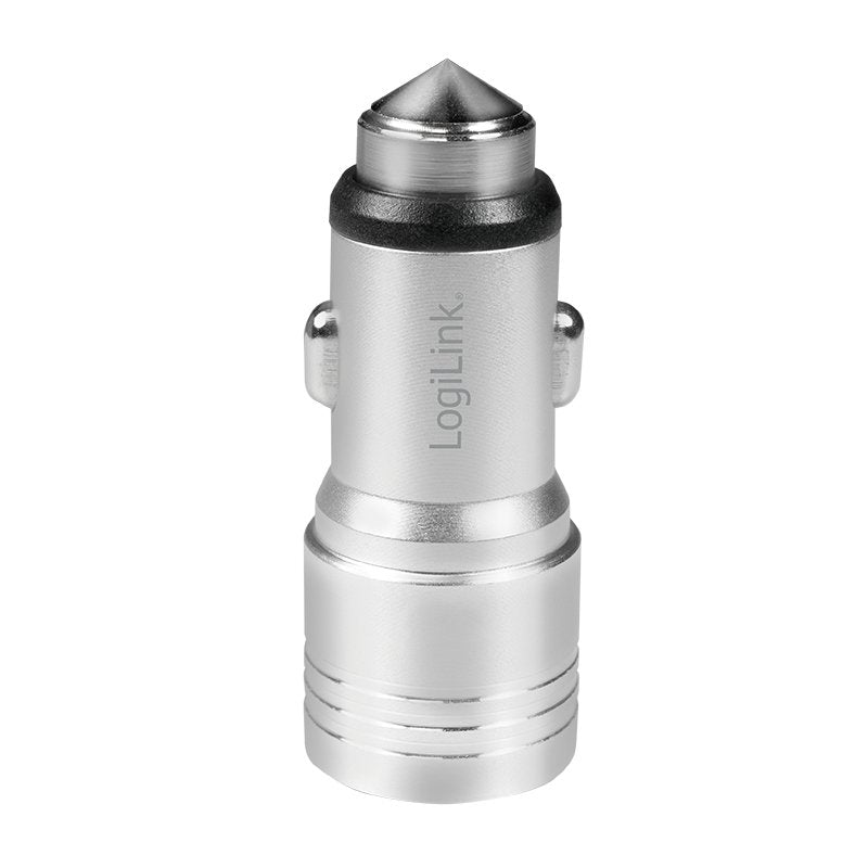 Logilink Pa0228 Adaptador De Carga Usb Para Coche 2 Usb 10,5w