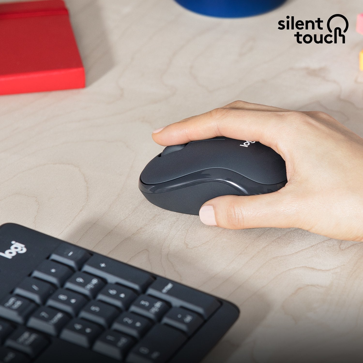 Teclado Ingles + Ratón Logitech Mk295 Usb Qwerty Internacional Ee.Uu. Grafito